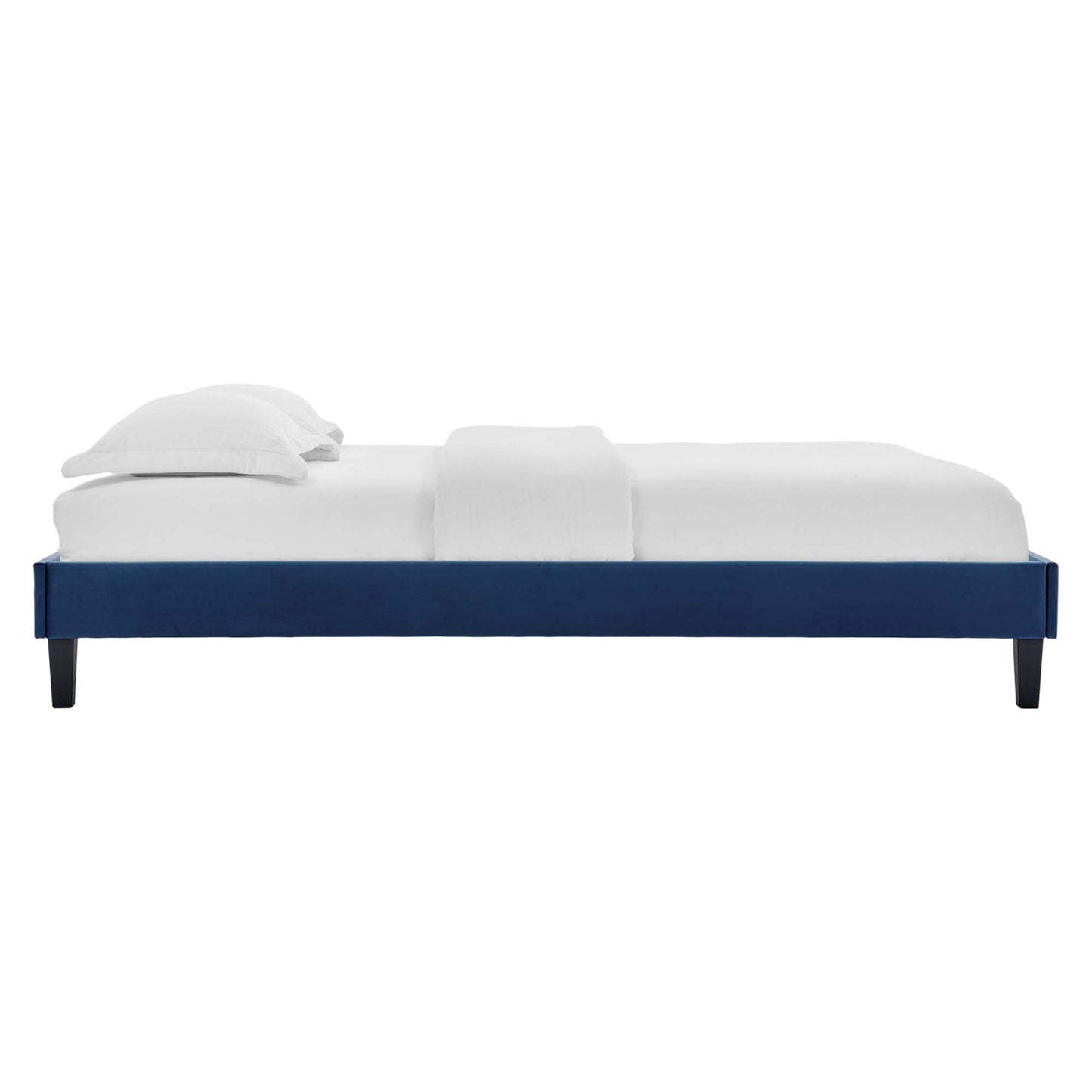 Reign Performance Velvet Full Platform Bed Frame by Furniture For America