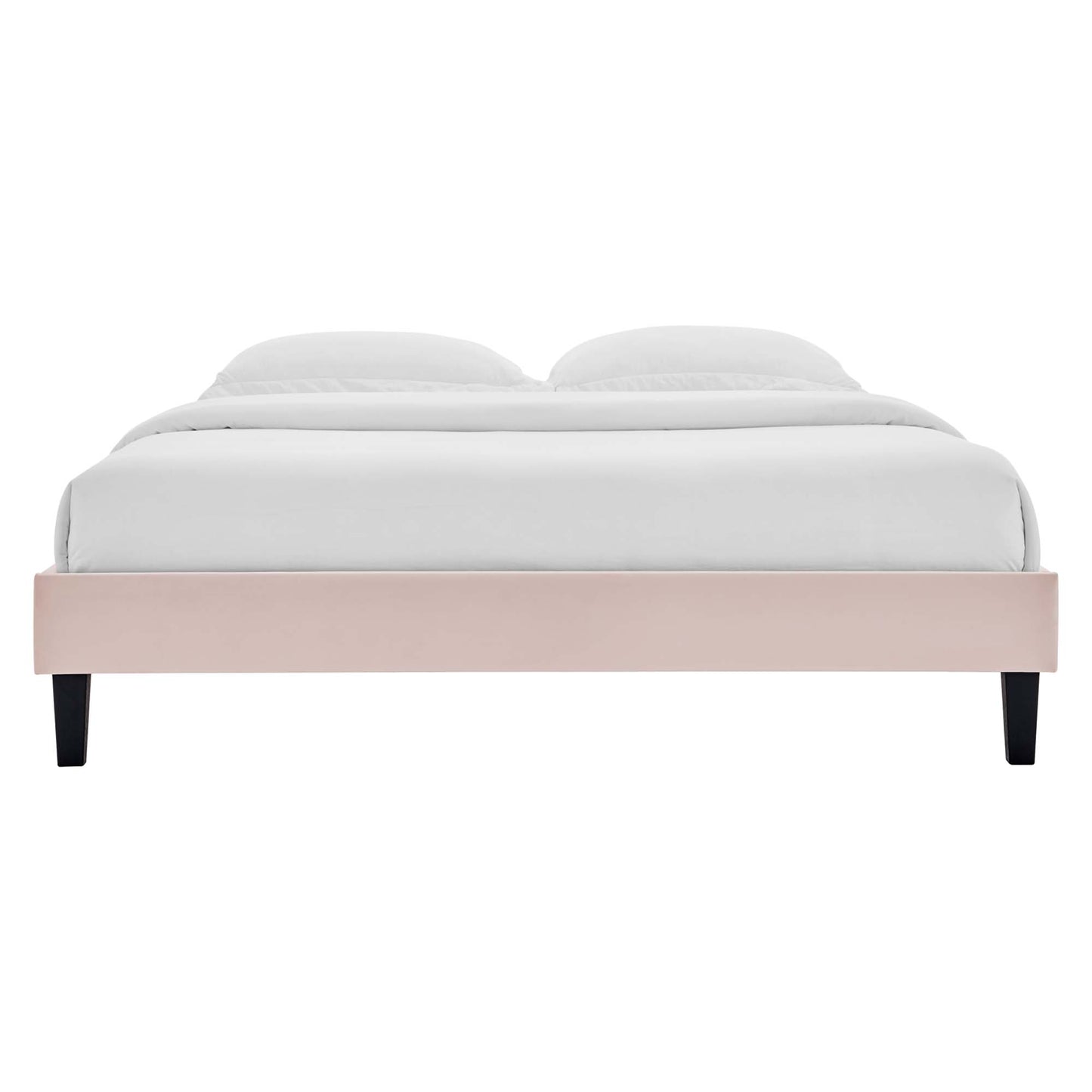 Reign Performance Velvet Full Platform Bed Frame by Furniture For America