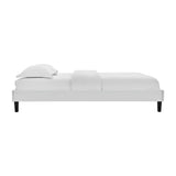 Boucle Performance Velvet King Platform Bed Frame in Light Gray