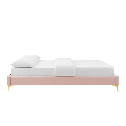 Sutton Performance Velvet Queen Bed Frame by Furniture For America