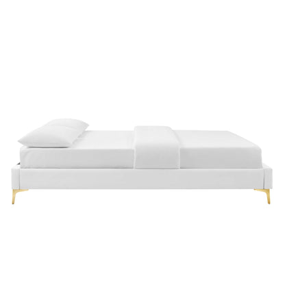 Sutton Performance Velvet Queen Bed Frame by Furniture For America