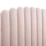Merida Performance Velvet Queen Wingback Platform Bed in Pink
