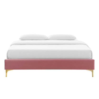 Sutton Performance Velvet Full Bed Frame by Furniture For America