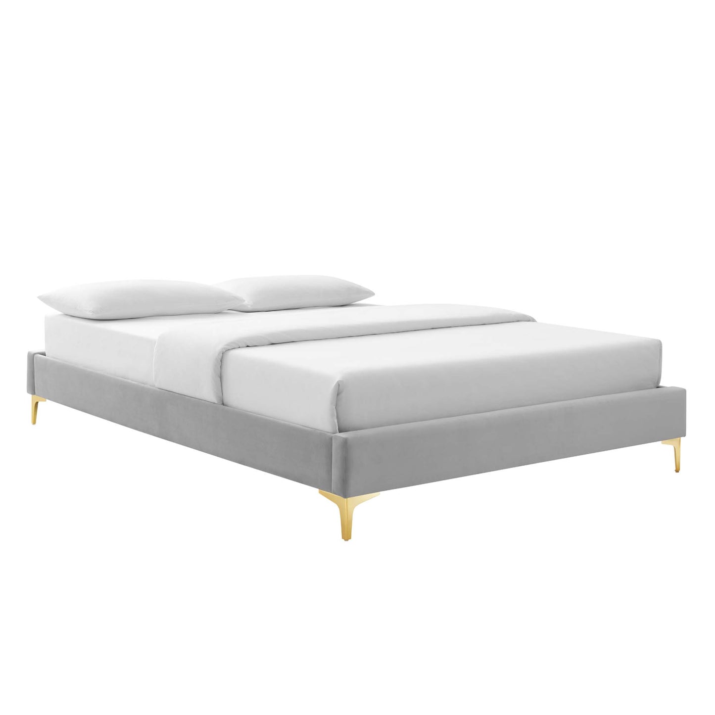 Sutton Performance Velvet Full Bed Frame by Furniture For America