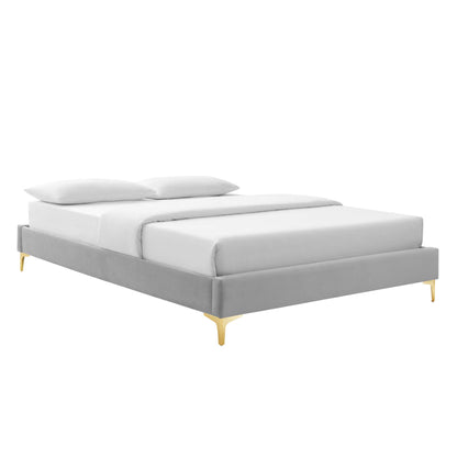 Sutton Performance Velvet Full Bed Frame by Furniture For America