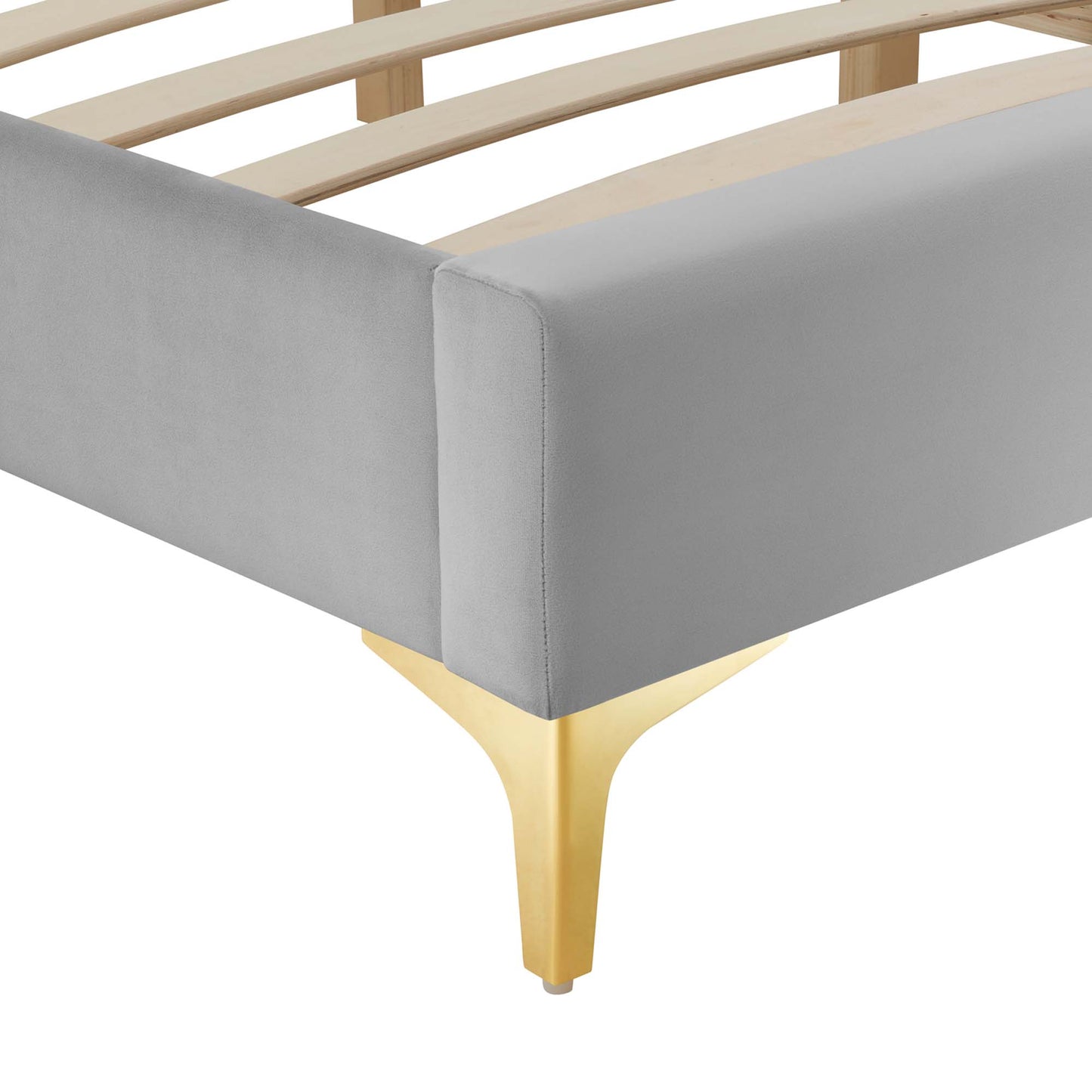 Sutton Performance Velvet Full Bed Frame by Furniture For America