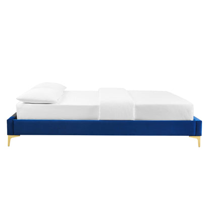 Sutton Performance Velvet Full Bed Frame by Furniture For America