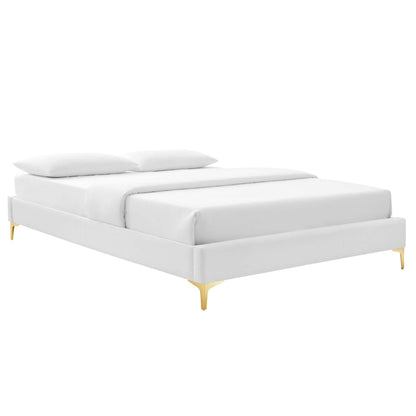 Sutton Performance Velvet King Bed Frame by Furniture For America