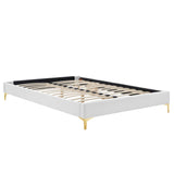 Ochre Performance Velvet King Bed Frame in White