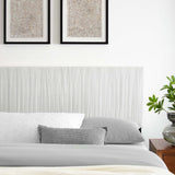 Mira Channel Tufted Performance Velvet Full/Queen Headboard in White