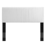 Mira Channel Tufted Performance Velvet Full/Queen Headboard in White