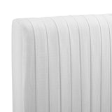 Mira Channel Tufted Performance Velvet Full/Queen Headboard in White