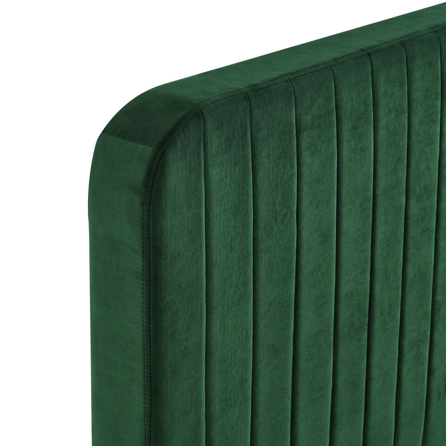Celine Channel Tufted Performance Velvet King Platform Bed by Furniture For America