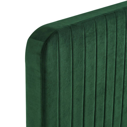 Celine Channel Tufted Performance Velvet King Platform Bed by Furniture For America