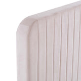 Sutton Channel Tufted Performance Velvet Queen Platform Bed in Pink