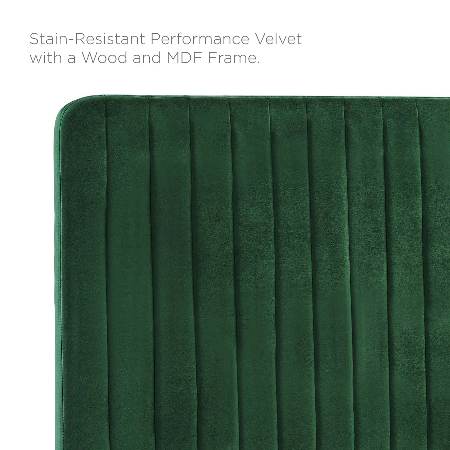 Milenna Channel Tufted Performance Velvet Full/Queen Headboard by Furniture For America