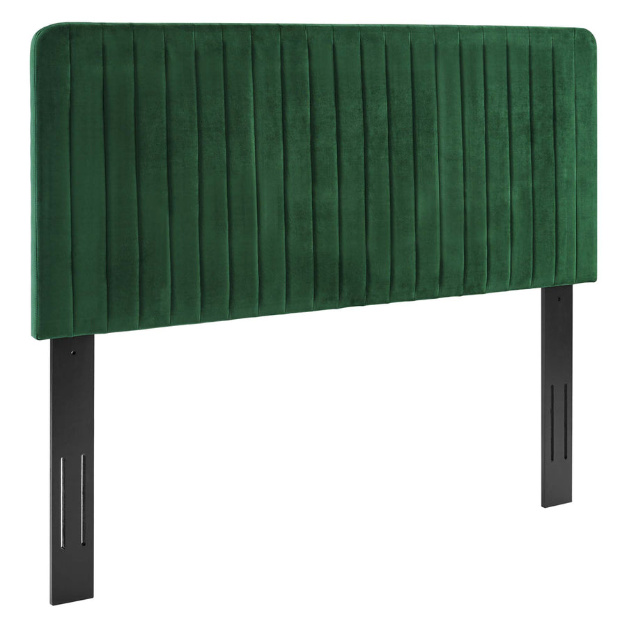 Echo Channel Tufted Performance Velvet King/California King Headboard in Emerald