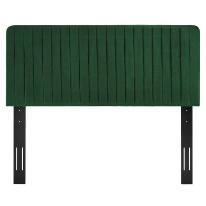 Milenna Channel Tufted Performance Velvet King/California King Headboard by Furniture For America