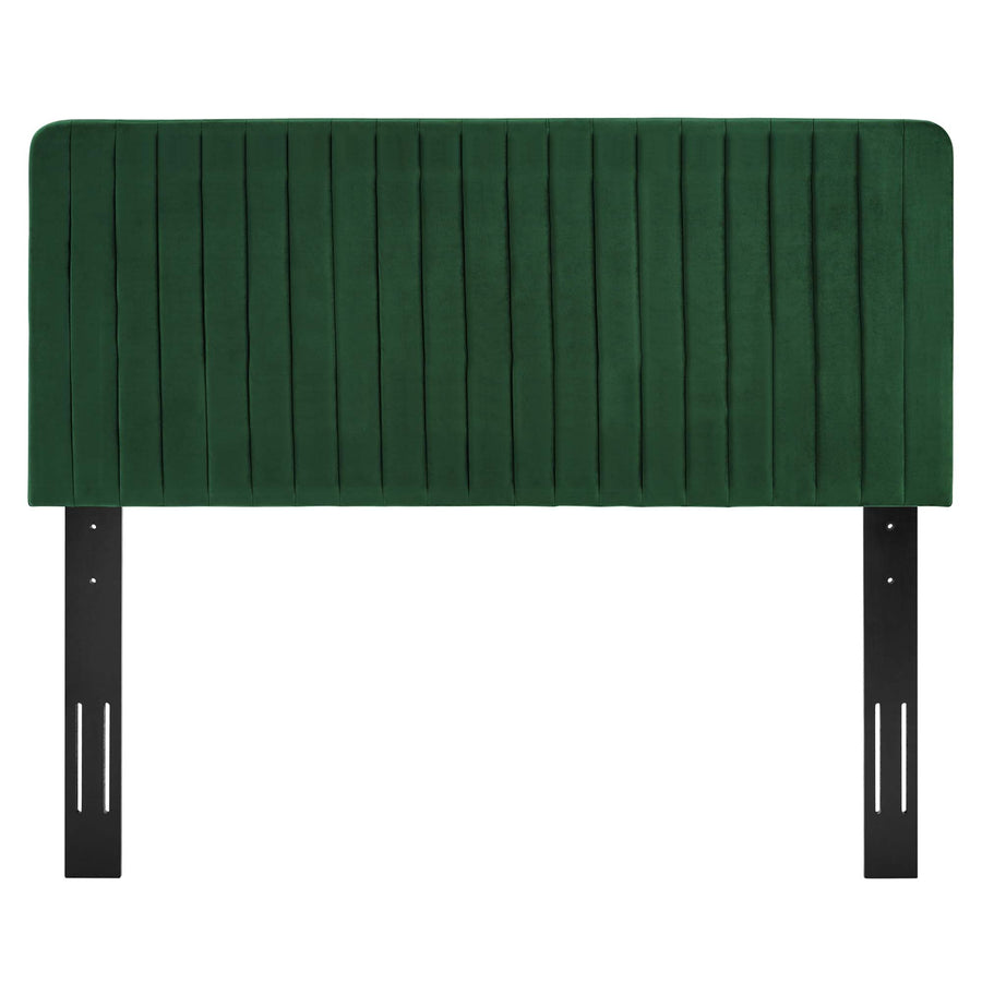 Echo Channel Tufted Performance Velvet King/California King Headboard in Emerald
