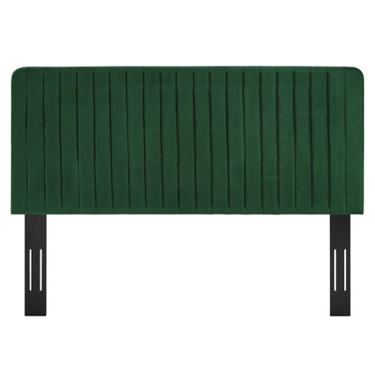 Milenna Channel Tufted Performance Velvet King/California King Headboard by Furniture For America
