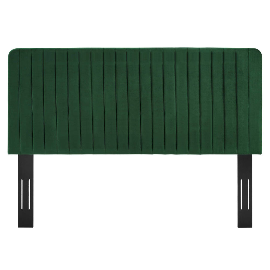 Echo Channel Tufted Performance Velvet King/California King Headboard in Emerald