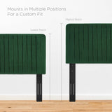 Echo Channel Tufted Performance Velvet King/California King Headboard in Emerald