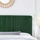 Echo Channel Tufted Performance Velvet King/California King Headboard in Emerald
