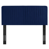 Echo Channel Tufted Performance Velvet King/California King Headboard in Navy