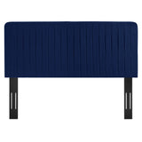 Echo Channel Tufted Performance Velvet King/California King Headboard in Navy