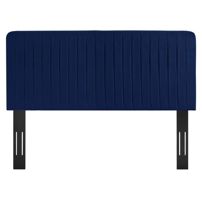 Milenna Channel Tufted Performance Velvet King/California King Headboard by Furniture For America