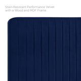 Echo Channel Tufted Performance Velvet King/California King Headboard in Navy