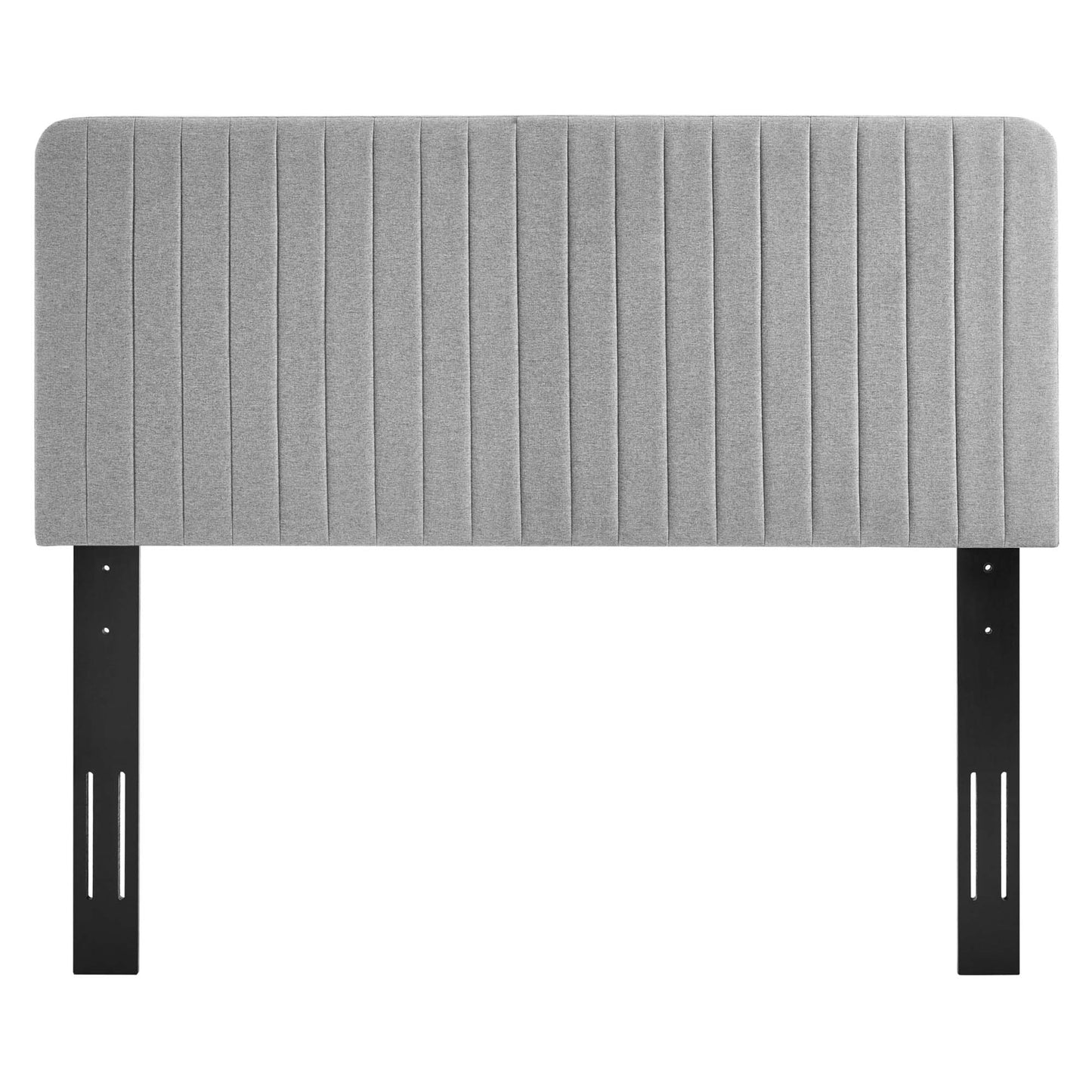 Milenna Channel Tufted Upholstered Fabric King/California King Headboard by Furniture For America