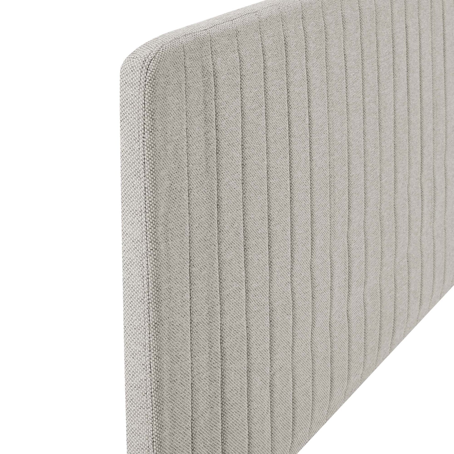 Milenna Channel Tufted Upholstered Fabric King/California King Headboard by Furniture For America