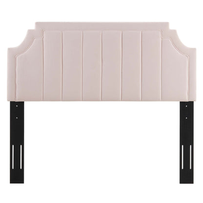 Alyona Channel Tufted Performance Velvet Twin Headboard by Furniture For America