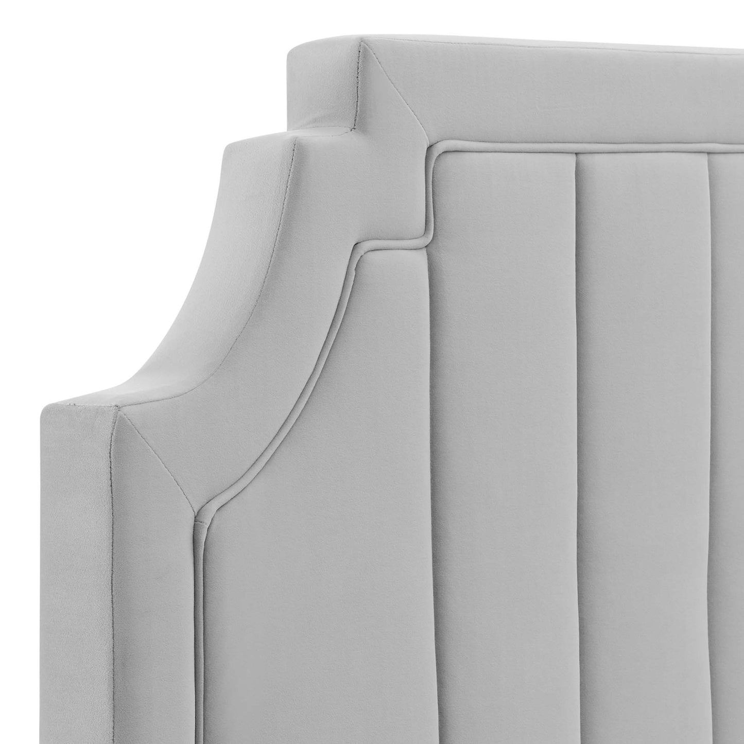 Alyona Channel Tufted Performance Velvet Full/Queen Headboard by Furniture For America