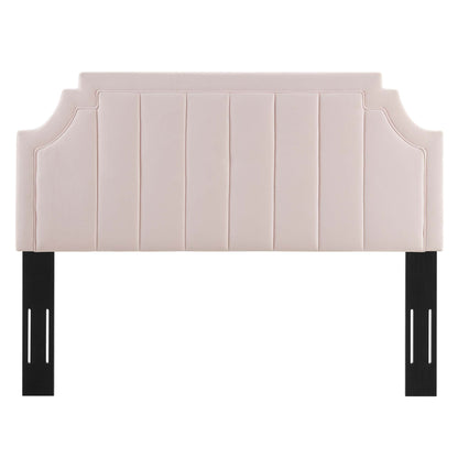Alyona Channel Tufted Performance Velvet Full/Queen Headboard by Furniture For America