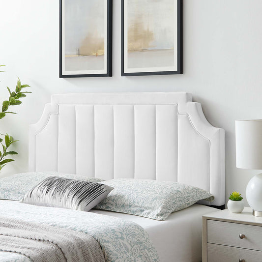 Alyona Channel Tufted Performance Velvet King/California King Headboard by Furniture for America