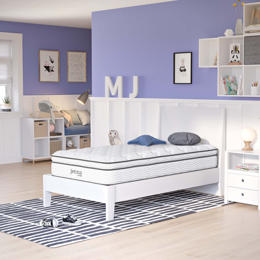 Aria 10" Innerspring and Foam Twin XL Mattress in White