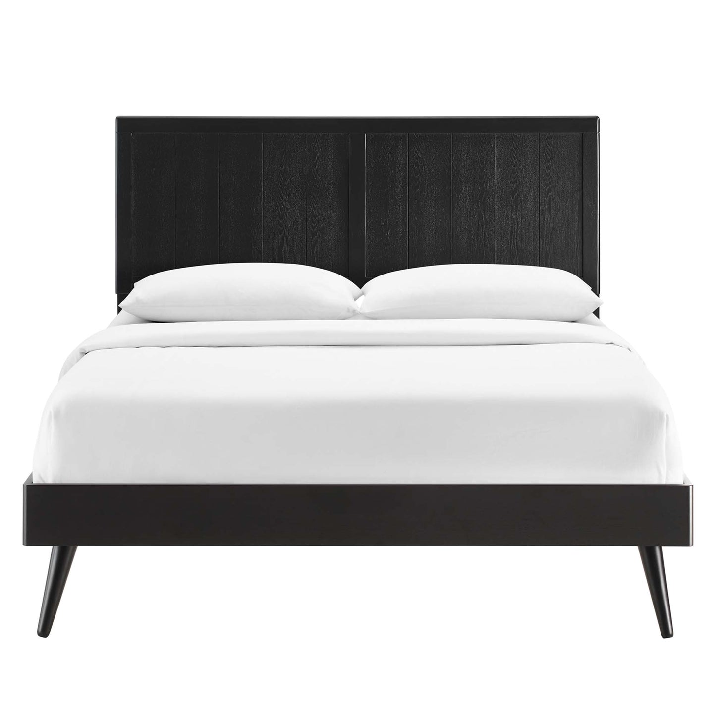Alana Wood Queen Platform Bed With Splayed Legs by Furniture For America