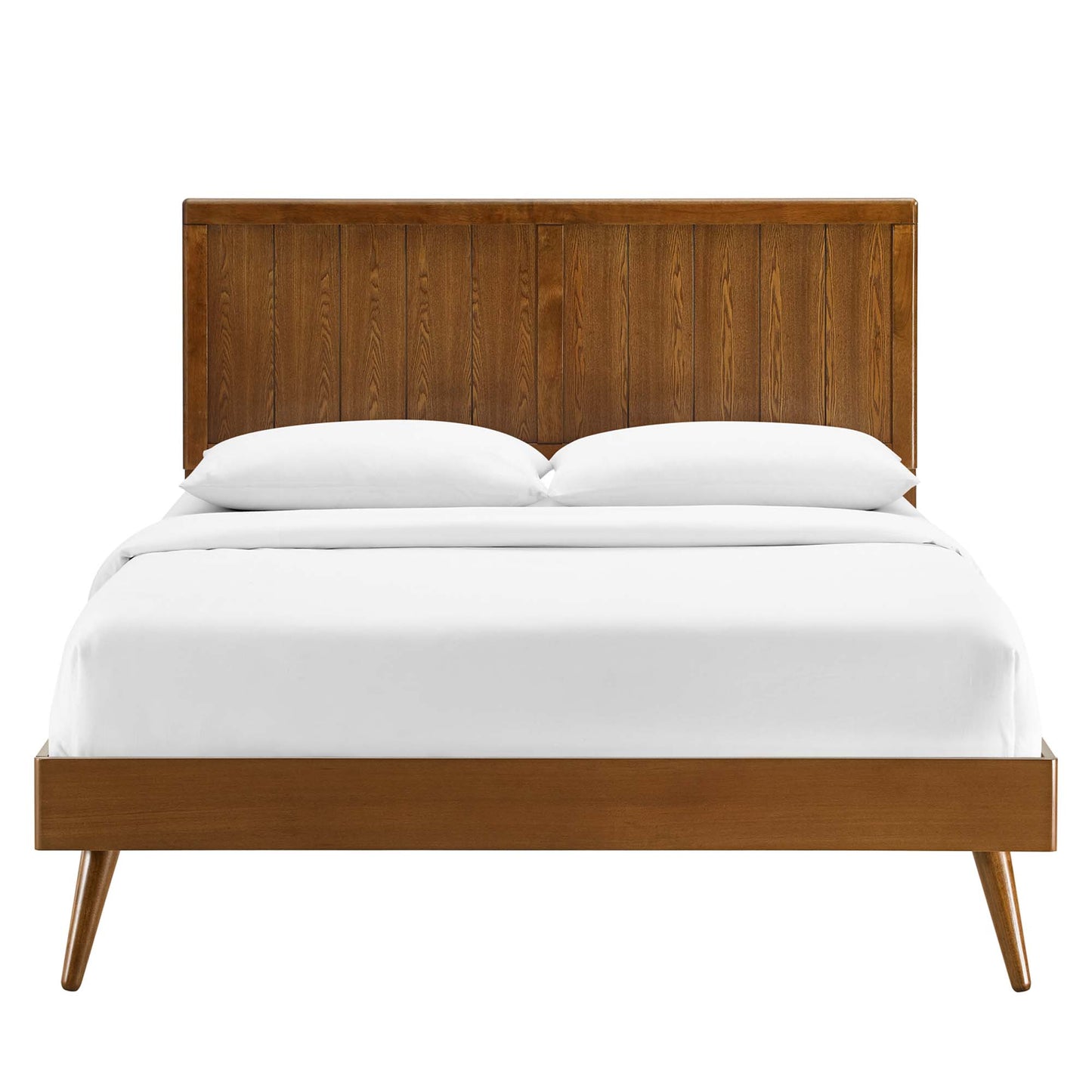 Alana Wood Queen Platform Bed With Splayed Legs by Furniture For America