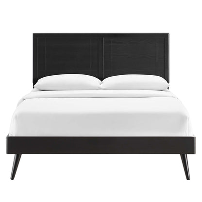 Marlee Wood Queen Platform Bed With Splayed Legs by Furniture For America
