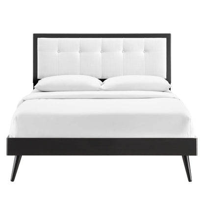 Willow Wood Queen Platform Bed With Splayed Legs by Furniture For America