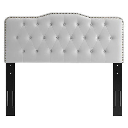 Sophia Tufted Performance Velvet Twin Headboard by Furniture For America
