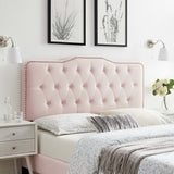 Viognier Tufted Performance Velvet Twin Headboard in Pink