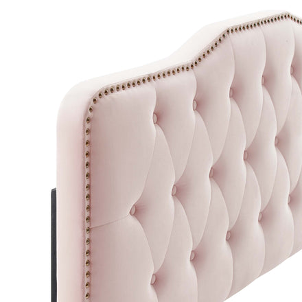 Sophia Tufted Performance Velvet Twin Headboard in Pink