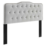 Viognier Tufted Performance Velvet King/California King Headboard in Light Gray