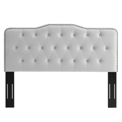 Sophia Tufted Performance Velvet King/California King Headboard by Furniture For America
