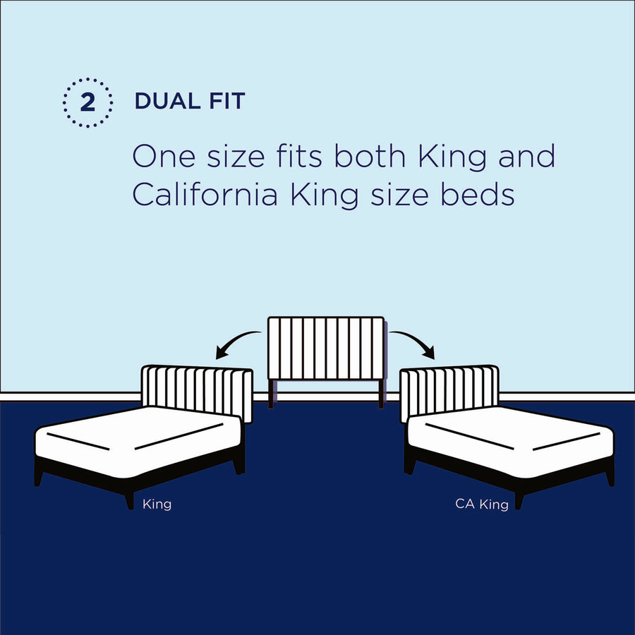 Viognier Tufted Performance Velvet King/California King Headboard in Light Gray