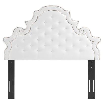 Diana Tufted Performance Velvet Twin Headboard by Furniture For America