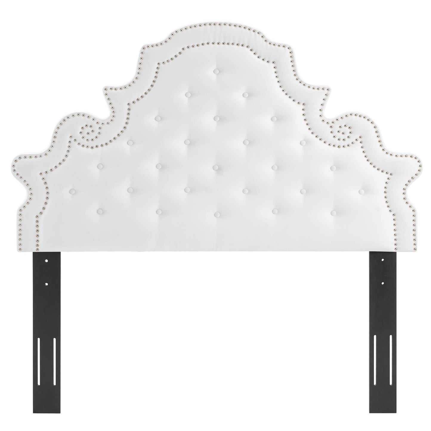 Tatum Tufted Performance Velvet Twin Platform Bed in White